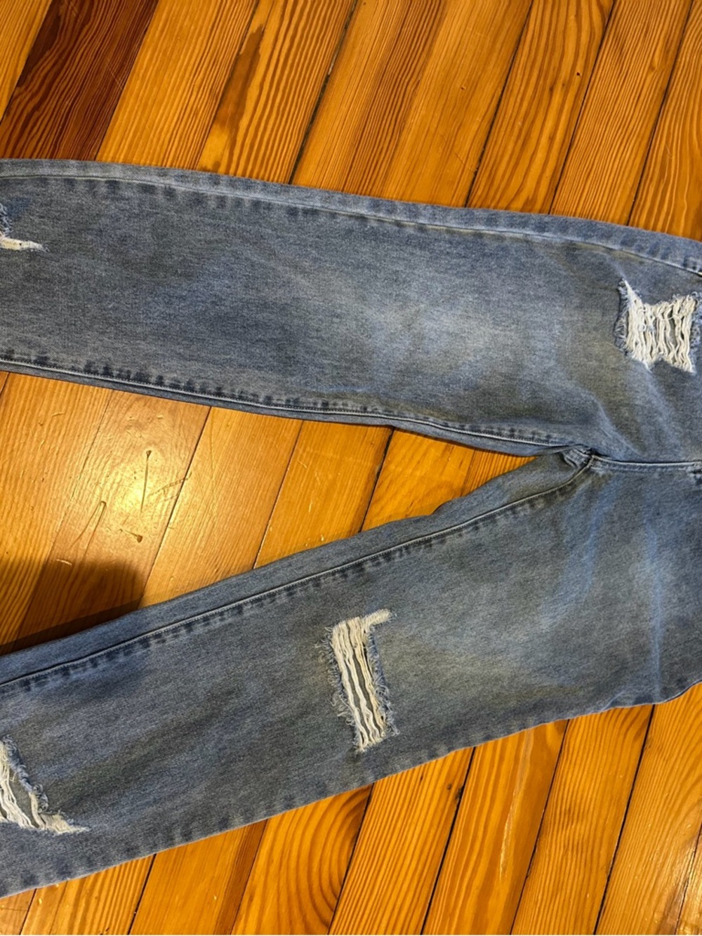 Dance & Marvel Distressed Light Blue Women's Jeans